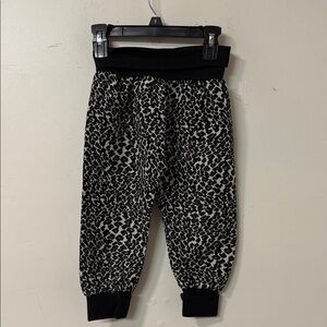 Kardashian Kids Black and White Leopard Joggers